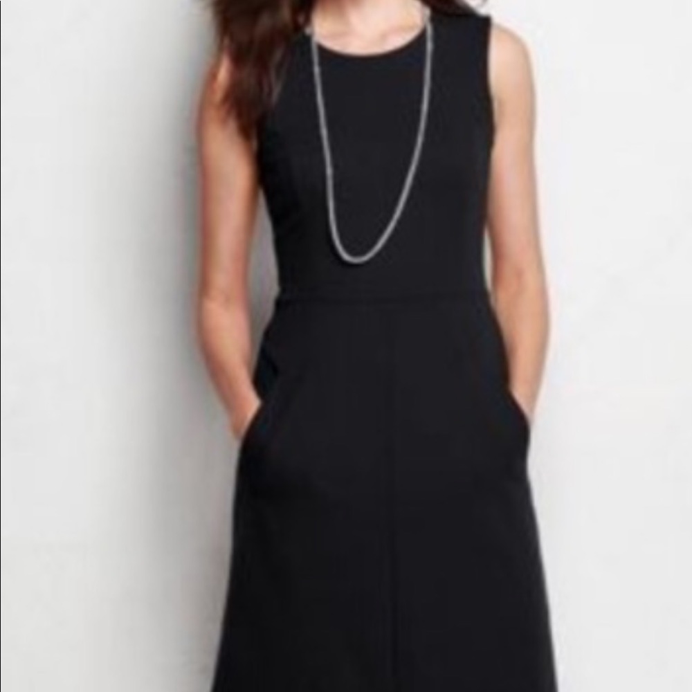 Black ponte shift dress